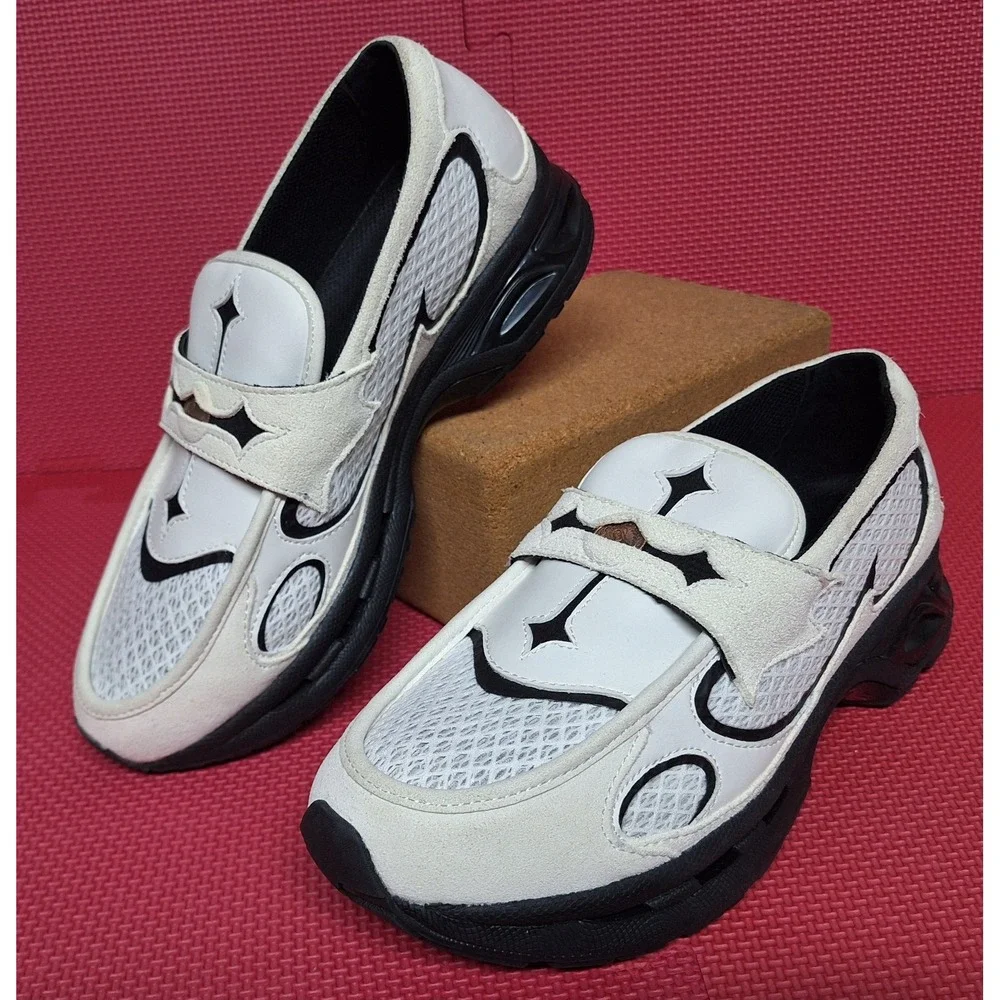 Bravest Studios White Runner Loafers Kross Kountry Slip On-Shoes US Size 10 Mens
